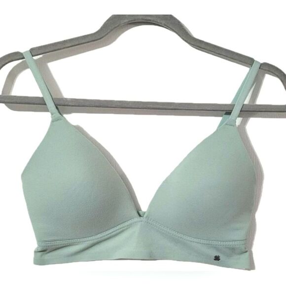 LUCKY BRAND Wire-Free Bra Size 36C Soft Sage Green Brushed Bonded Comfort Lounge - Picture 1 of 8